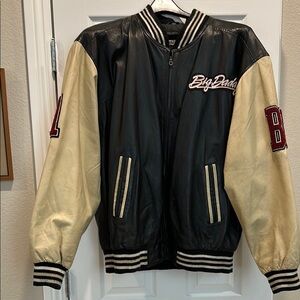 Big Daddy Black and Cream Leather Jacket 2XLT